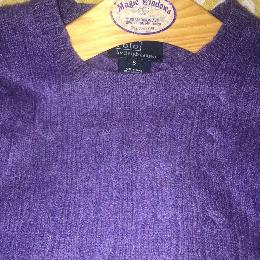 Ralph Lauren purple sweater / boys size 5 - Picture 1 of 8